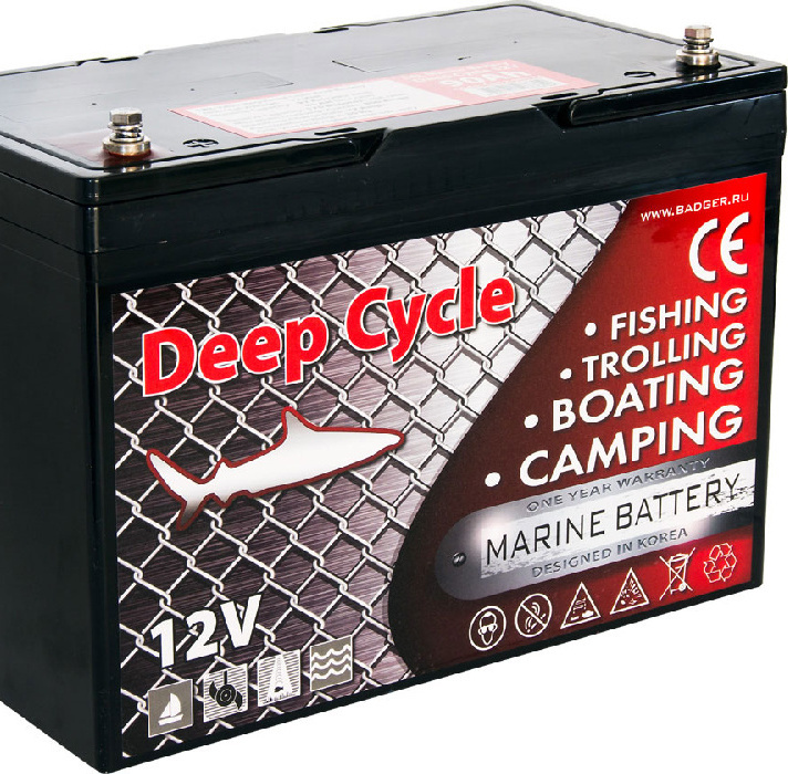 Аккумулятор тяговый для лодочного электромотора Marine Deep Cycle GEL 90Ah 12V Аккумулятор тяговый для лодочного электромотора Marine Deep Cycle GEL 90Ah 12V